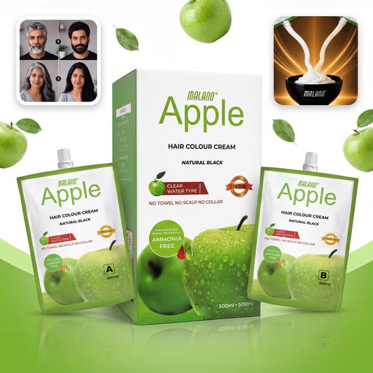 Malano Apple Hair Colour Cream - Natural Black, 1 Litre