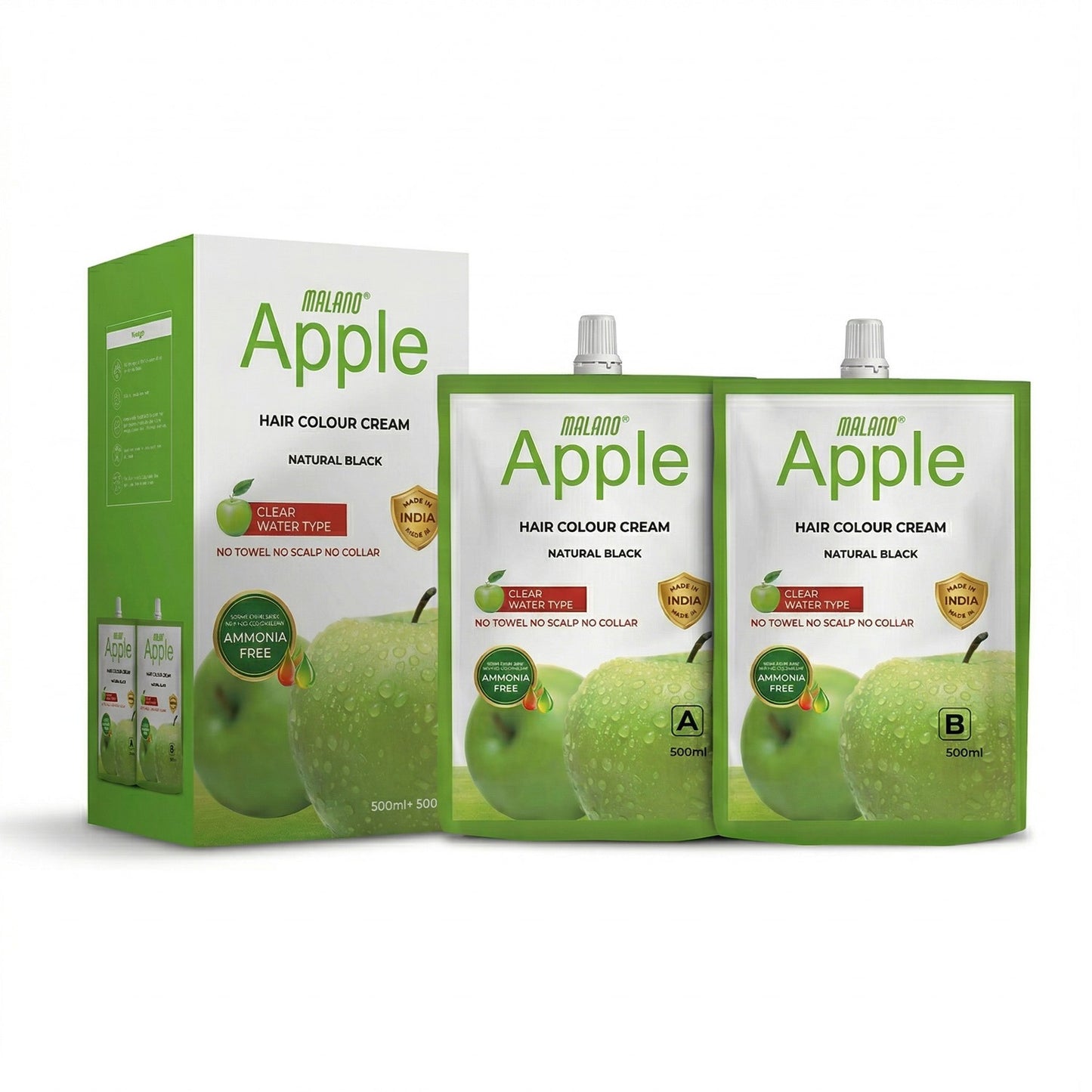 Malano Apple Hair Color cream Natural Black