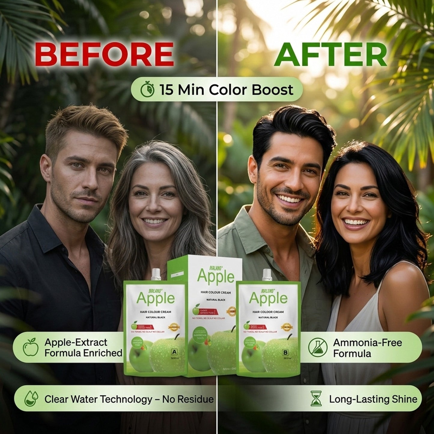 Malano Apple Hair Color cream Natural Black